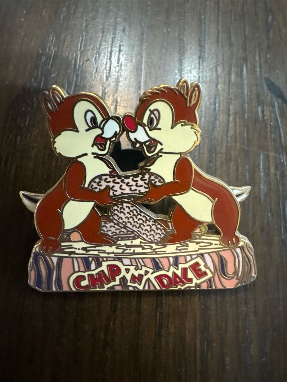 Disney Parks Chip 'n' Dale Fighting Over Peanuts Acorns Pin Official Trading